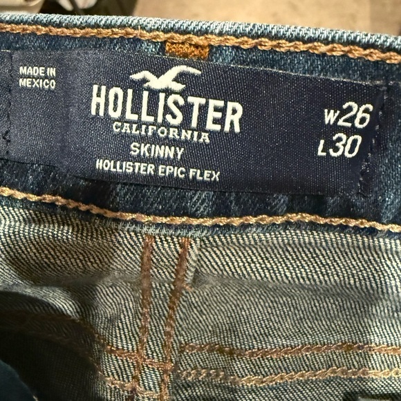 Hollister Epic Flex Skinny Jeans Dark Wash Size 26x30 - Picture 3 of 3